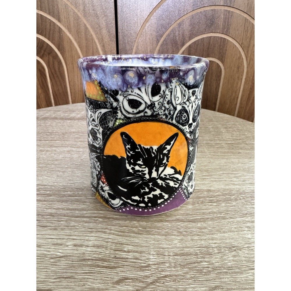 Sugar Skull Cats Cup Cool Joy Studio Binx/halloween Hocus Locus